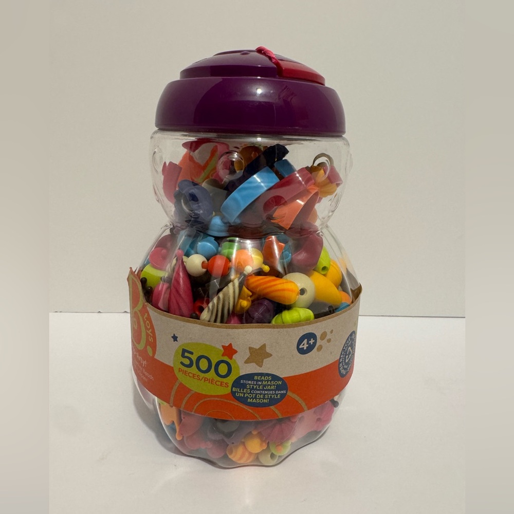B Jeweled Pop Arty Snap Beads Jewelry Crafts Kids Bead Kit Jar Bracelet necklace